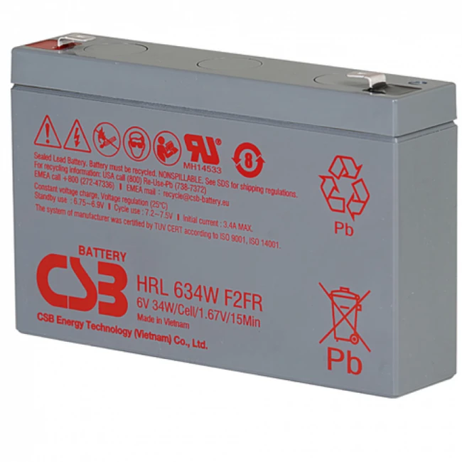 Сменные аккумуляторы АКБ для ИБП CSB HRL634W F2 FR HRL634W F2 FR CSB 12 В