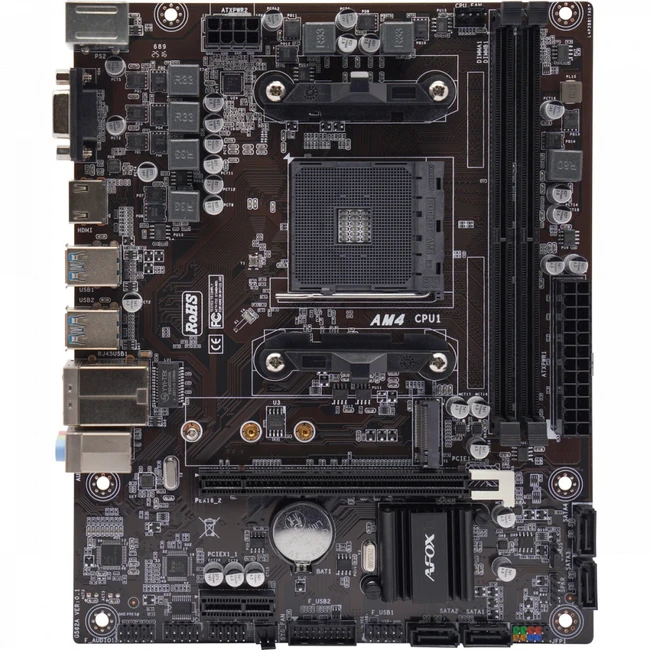 Материнская плата AFOX A520D4-MA2-V2 Micro-ATX, AMD AM4
