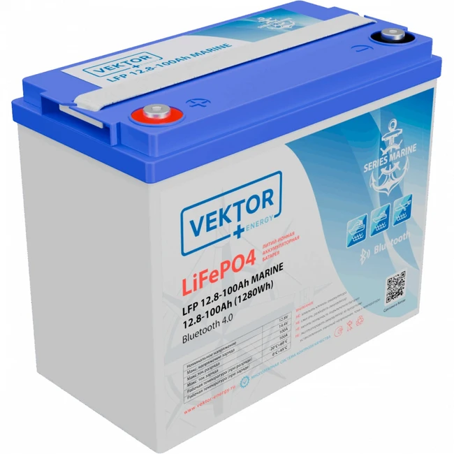 Сменные аккумуляторы АКБ для ИБП Energenie Vektor LFP 12.8-100 Marine LFP 12.8-100 MARINE