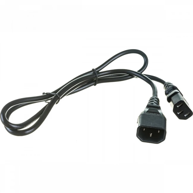 Кабель питания Hyperline PWC-IEC13-IEC14-1.0-BK