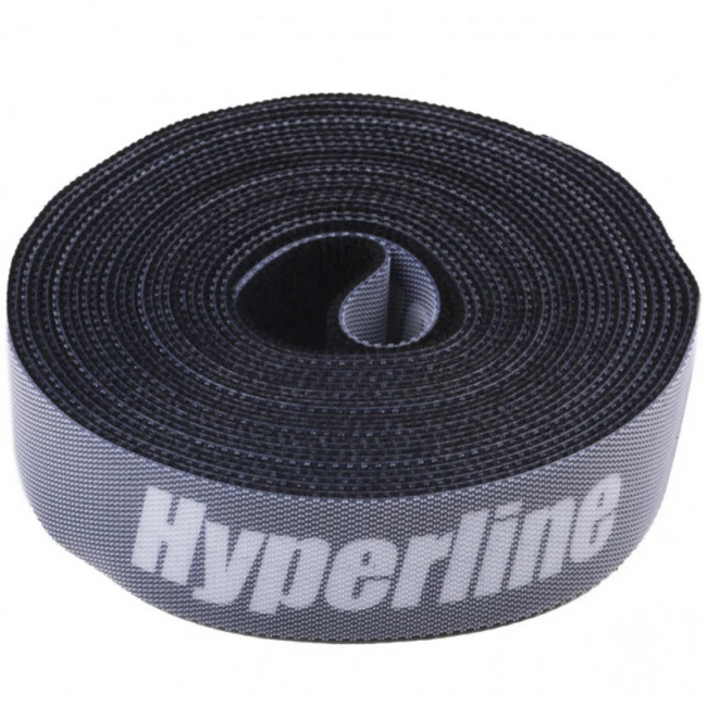 Аксессуар для кабельных сетей Hyperline Лента (липучка) в рулоне ширина 25 мм длина 5 м черная WASNR-5x25-BK