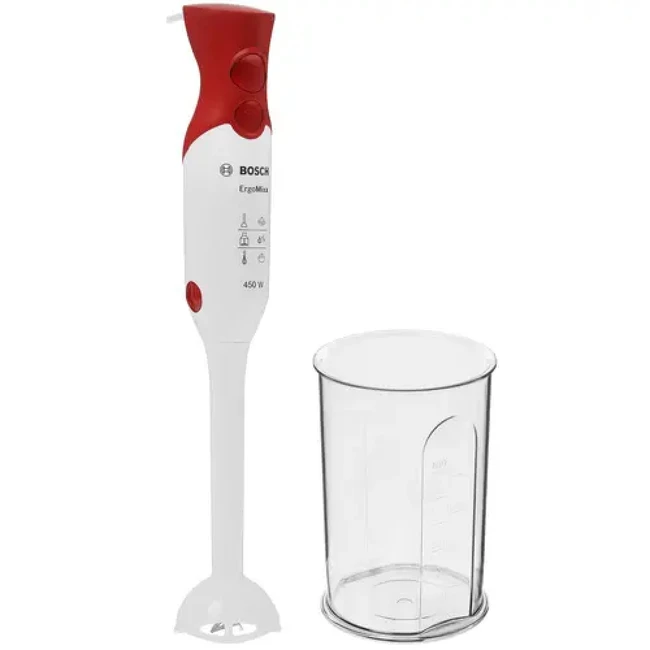 Блендер Bosch MSM64010 White/red (Погружной, 450 Вт)