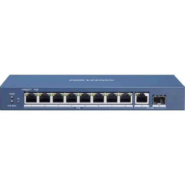 Коммутатор Hikvision DS-3E0510P-E/M (1000 Base-TX (1000 мбит/с), 1 SFP порт)