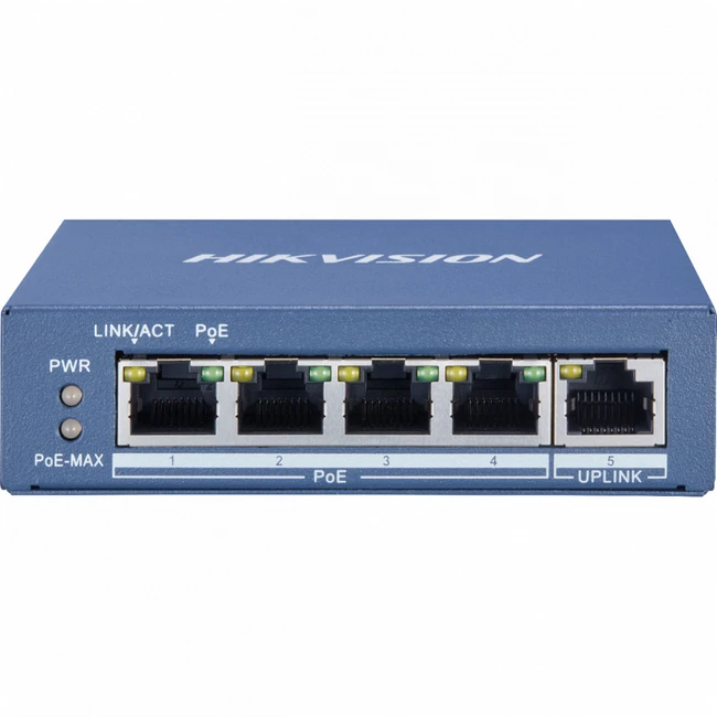 Коммутатор Hikvision DS-3E0505P-E/M (1000 Base-TX (1000 мбит/с))