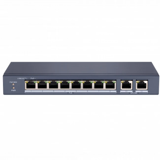 Коммутатор Hikvision DS-S1008P 100 Base-TX (100 мбит/с)