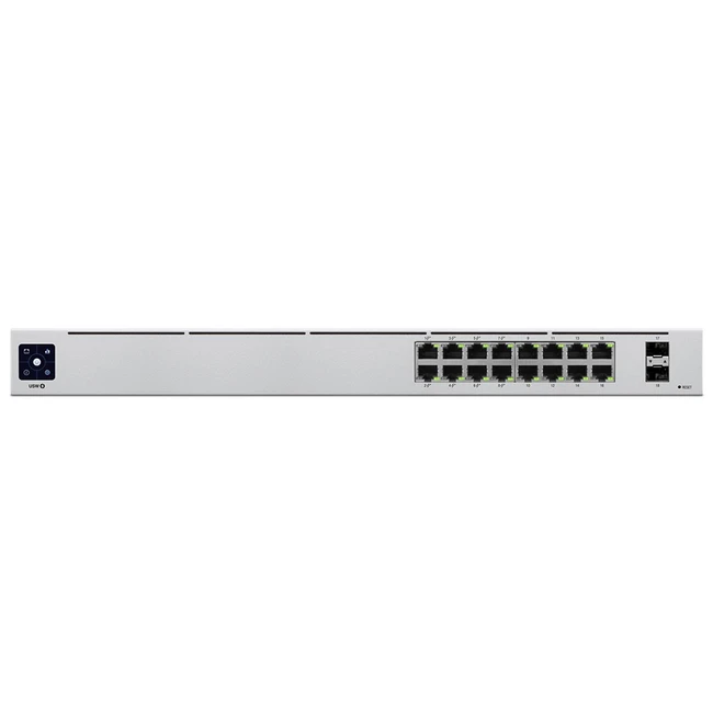 Коммутатор Ubiquiti USW-16-POE-EU 1000 Base-TX (1000 мбит/с), 2 SFP порта