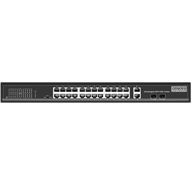 Коммутатор OSNOVO SW-62422(400W) (100 Base-TX (100 мбит/с), 2 SFP порта)