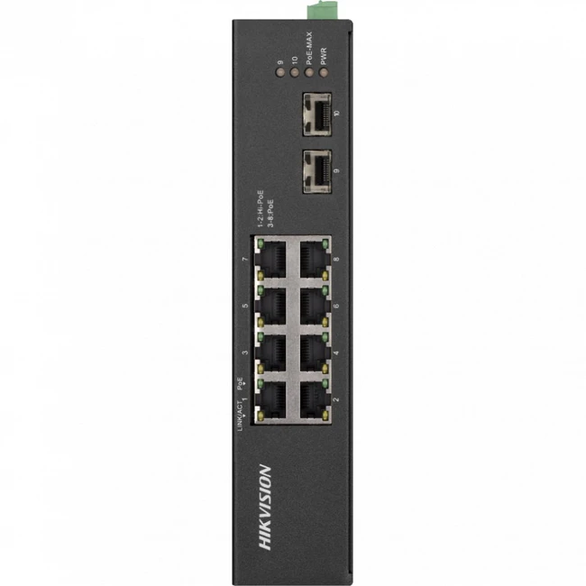 Коммутатор Hikvision DS-3T0510HP-E/HS (1000 Base-TX (1000 мбит/с), 2 SFP порта)