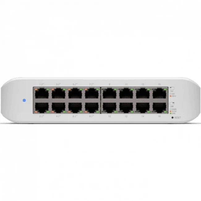 Коммутатор Ubiquiti USW-Lite-16-POE USW-Lite-16-POE-EU 1000 Base-TX (1000 мбит/с)