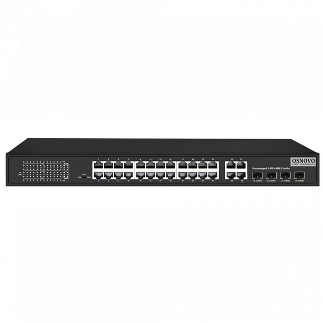 Коммутатор OSNOVO SW-62444 SW-62444(400W) 100 Base-T (100 мбит/с), 4 SFP порта