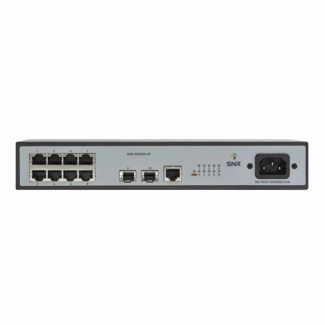 Коммутатор SNR Управляемый SNR-S2982G-8T 1000 Base-TX (1000 мбит/с), 2 SFP порта