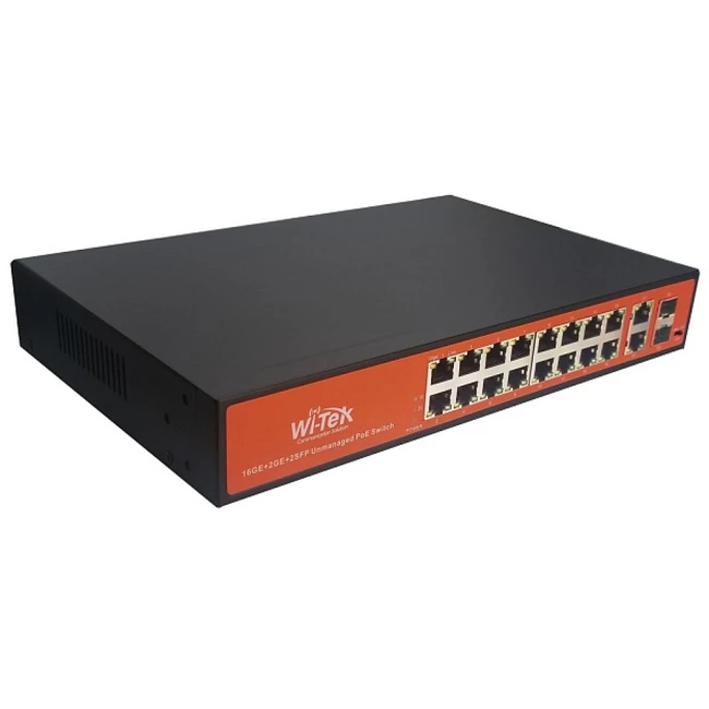 Коммутатор Wi-Tek WI-PS320GF (1000 Base-TX (1000 мбит/с), 2 SFP порта)