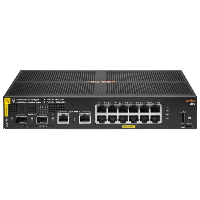 Коммутатор HPE Aruba 6000 12G R8N89A#ABB 1000 Base-T (1000 мбит/с), 2 SFP порта