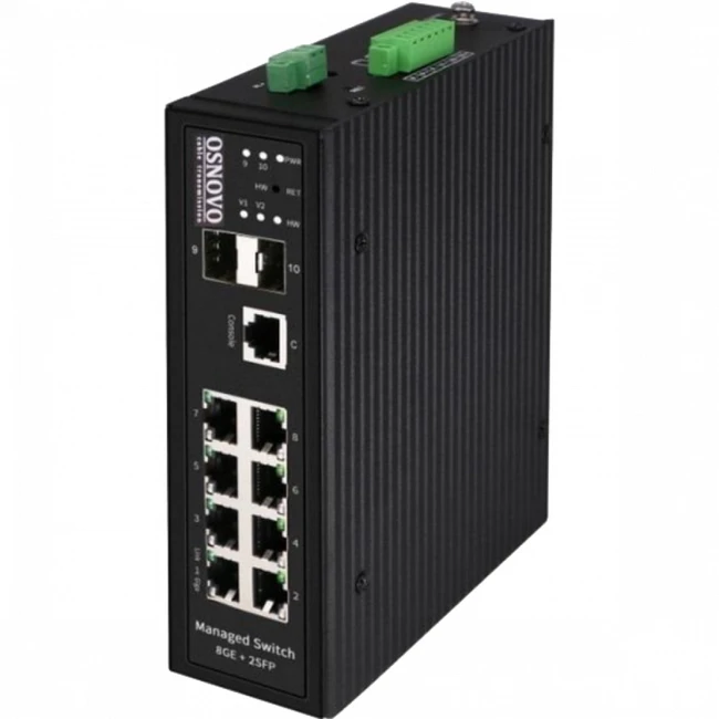 Коммутатор OSNOVO Коммутатор SW-80802/I(PORT 90W, 300W) 1000 Base-TX (1000 мбит/с)