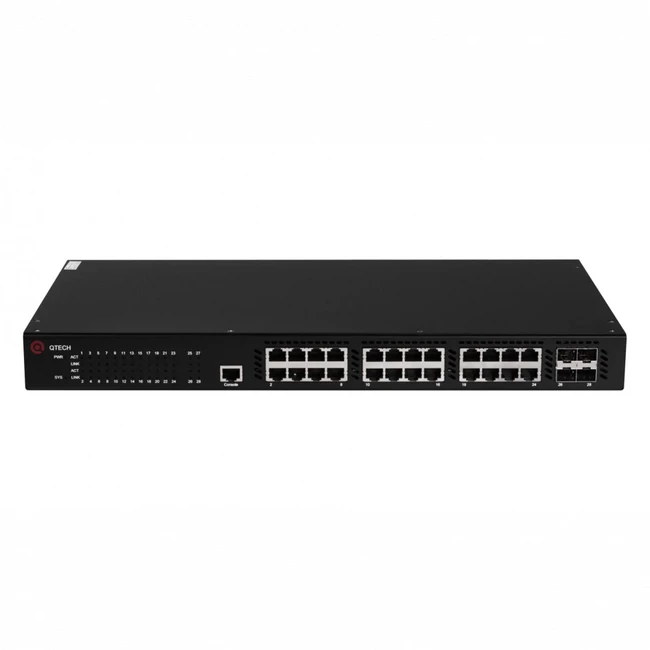 Коммутатор QTECH QSW-3310 QSW-3310-28TX-POE-AC 1000 Base-T (1000 мбит/с), 4 SFP порта
