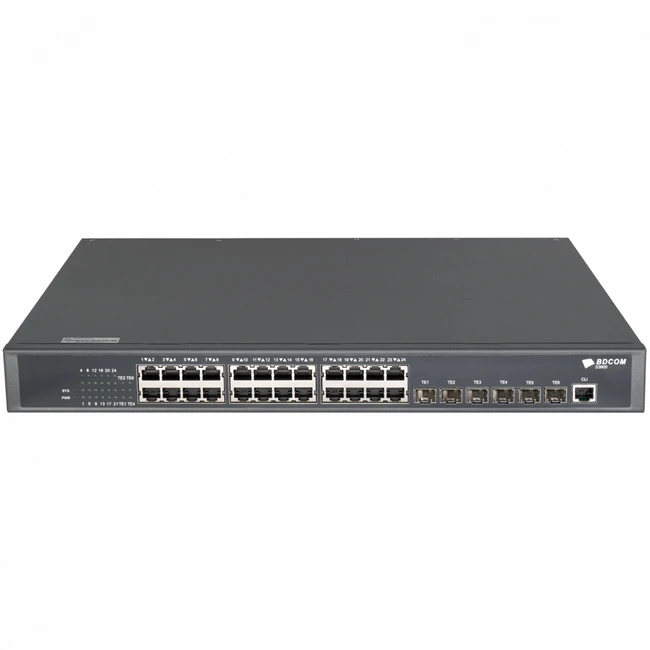 Коммутатор BDCOM S3900-24T6X 1000 Base-T (1000 мбит/с), 6 SFP портов