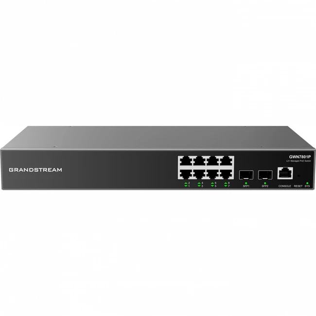 Коммутатор Grandstream GWN7801P 1000 Base-TX (1000 мбит/с), 2 SFP порта