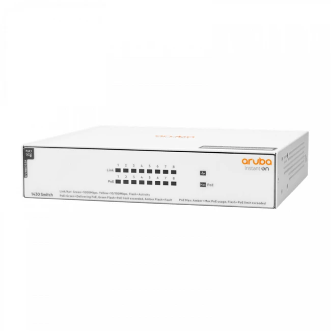 Коммутатор HPE Aruba Instant On 1430 8G R8R46A 1000 Base-T (1000 мбит/с)