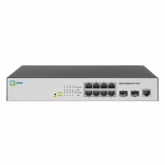 Коммутатор SNR SNR-S2200G-8T-POE 1000 Base-T (1000 мбит/с)