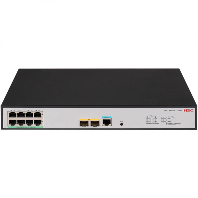 Коммутатор H3C S1850V2-10P-HPWR-EI LS-1850V2-10P-HPWR-EI-GL 1000 Base-TX (1000 мбит/с), 2 SFP порта