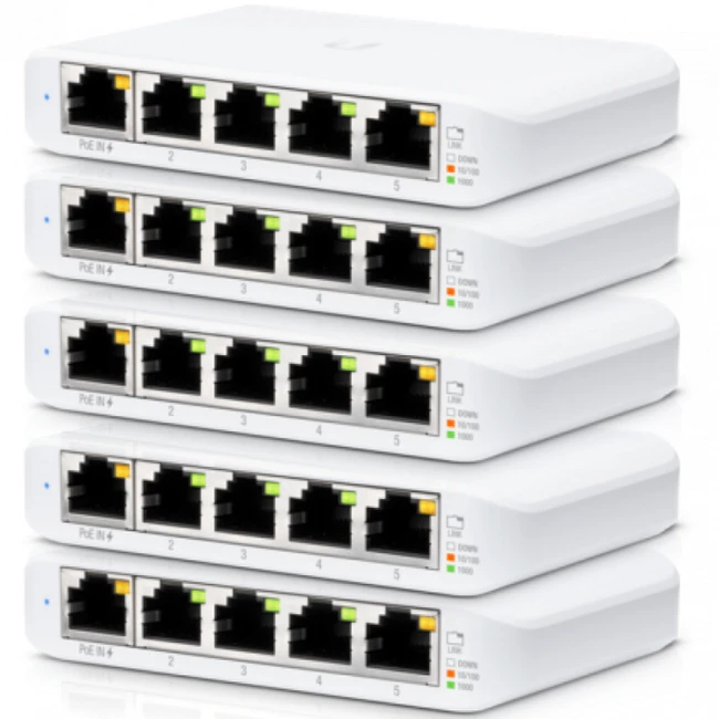 Коммутатор Ubiquiti UniFi Switch Flex Mini 5-pack USW-Flex-Mini-5 1000 Base-T (1000 мбит/с)