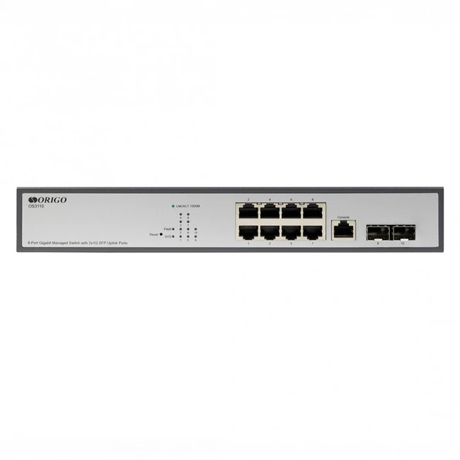 Коммутатор Origo OS3110 OS3110/A1A 1000 Base-T (1000 мбит/с), 2 SFP порта