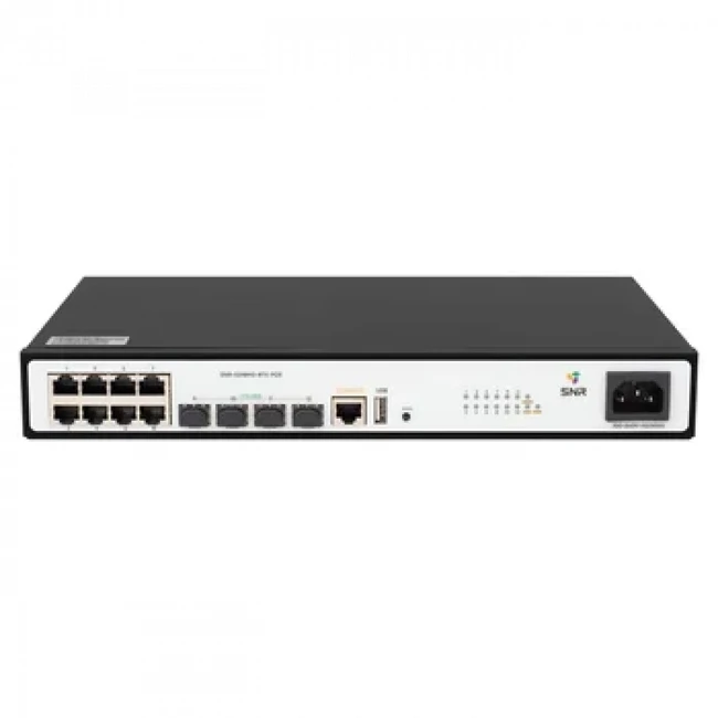 Коммутатор SNR S2989G-8TX-POE SNR-S2989G-8TX-POE 1000 Base-T (1000 мбит/с), 4 SFP порта