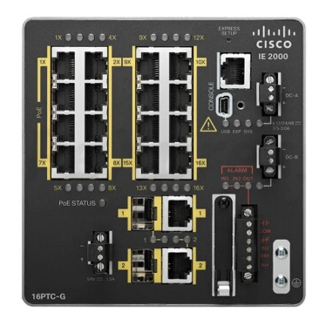 Коммутатор Cisco IE-2000-16PTC-G-E 1000 Base-TX (1000 мбит/с), 2 SFP порта