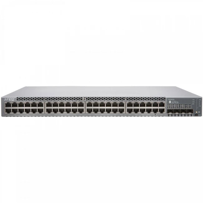 Коммутатор Juniper EX3400 EX3400-48T-AFI (1000 Base-T (1000 мбит/с), 4 SFP порта)