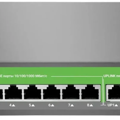 Коммутатор Digma DSP208G DSP208G-2G-1S-T120 1000 Base-T (1000 мбит/с), 1 SFP порт