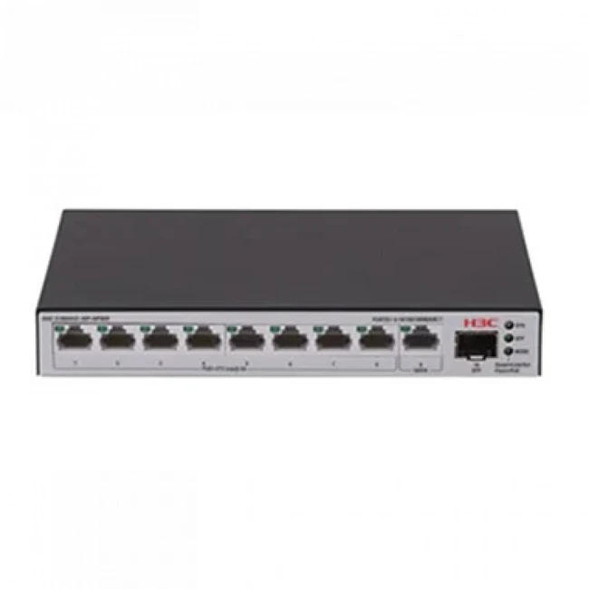 Коммутатор H3C S1600V2-10P-HPWR L2 Ethernet Switch LS-1600V2-10P-HPWR-GL (1000 Base-T (1000 мбит/с), 1 SFP порт)