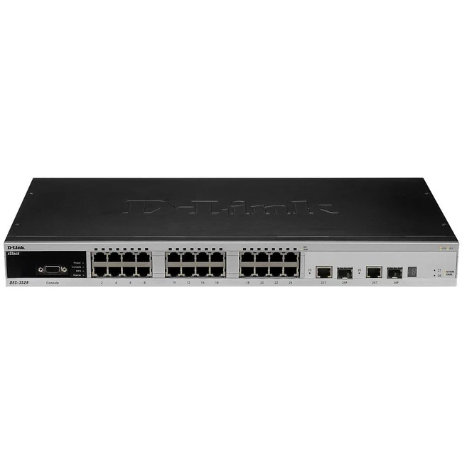 Коммутатор D-link DES-3528_RFB/A3 (100 Base-T (100 мбит/с), 2 SFP порта)