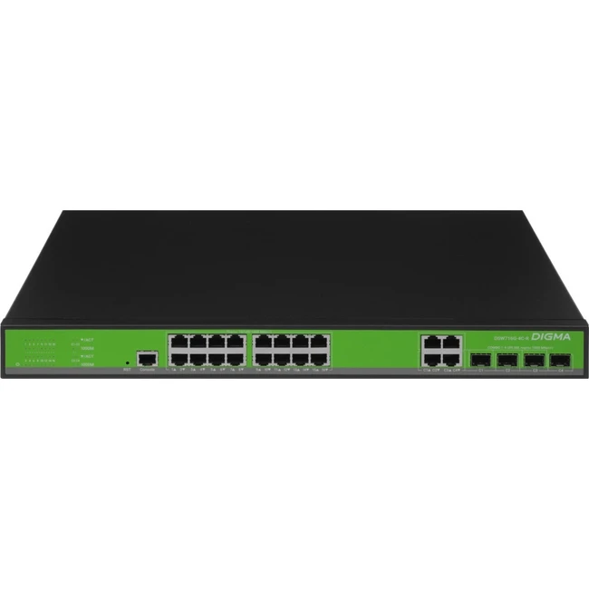 Коммутатор Digma DSW716G-4C-R 1000 Base-T (1000 мбит/с), 4 SFP порта