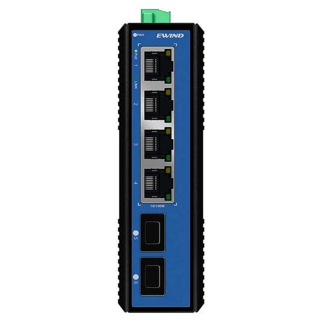 Коммутатор EWIND EW-PIS1706-4FE (100 Base-T (100 мбит/с), 2 SFP порта)