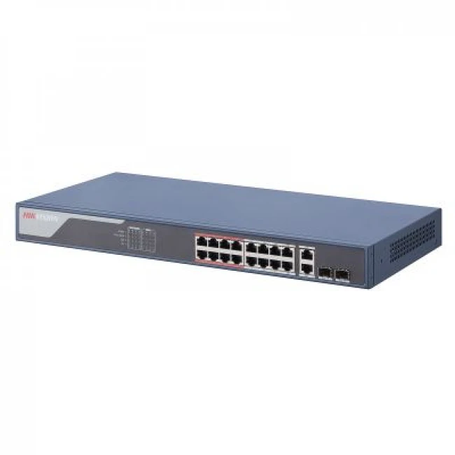 Коммутатор Hikvision DS-3E1318P-EI(V2) (100 Base-T (100 мбит/с), 2 SFP порта)