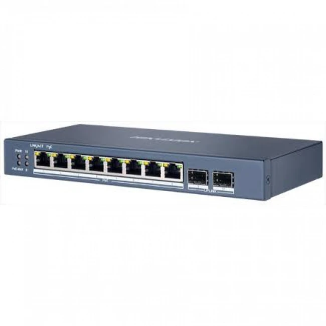 Коммутатор Hikvision DS-3E1510P-EI/M-8P2F (1000 Base-T (1000 мбит/с), 2 SFP порта)