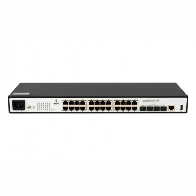 Коммутатор SNR S2989G-24TX-UPS SNR-S2989G-24TX-UPS (1000 Base-T (1000 мбит/с), 4 SFP порта)