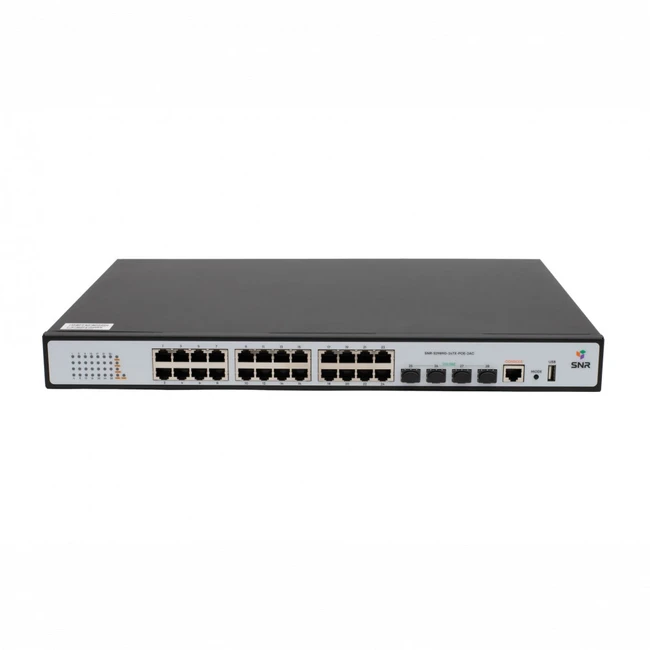 Коммутатор SNR S2989G-24TX-POE-2AC SNR-S2989G-24TX-POE-2AC (1000 Base-T (1000 мбит/с), 4 SFP порта)