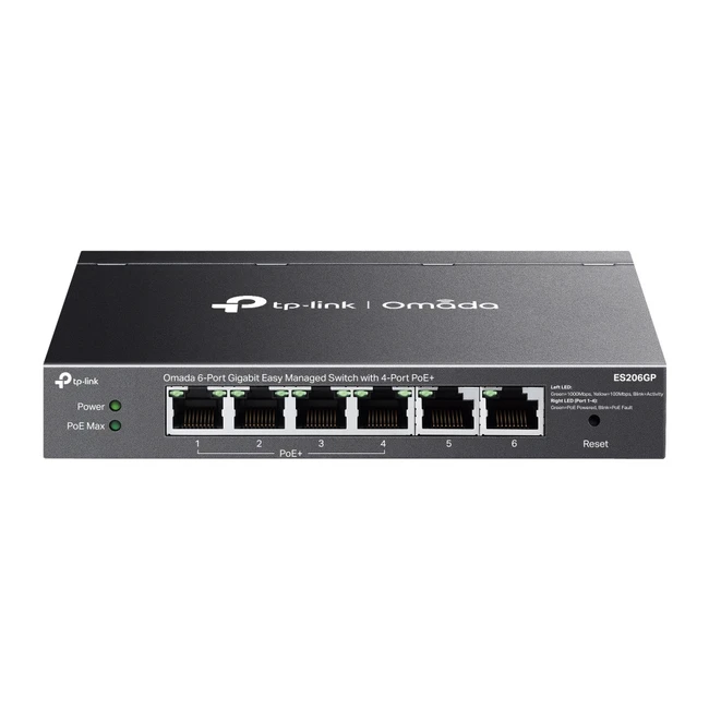 Коммутатор TP-Link ES206GP ES206GP(UN) 1000 Base-T (1000 мбит/с)