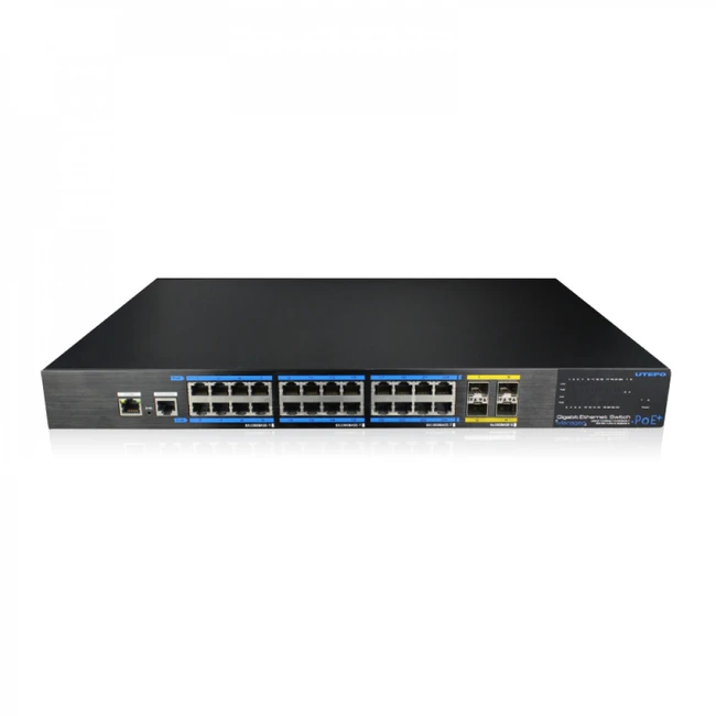 Коммутатор UTEPO UTP7624GE-POE-L3 1000 Base-T (1000 мбит/с), 4 SFP порта