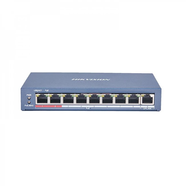 Коммутатор Hikvision DS-3E0109P-E/M(C) 301803444 100 Base-T (100 мбит/с)