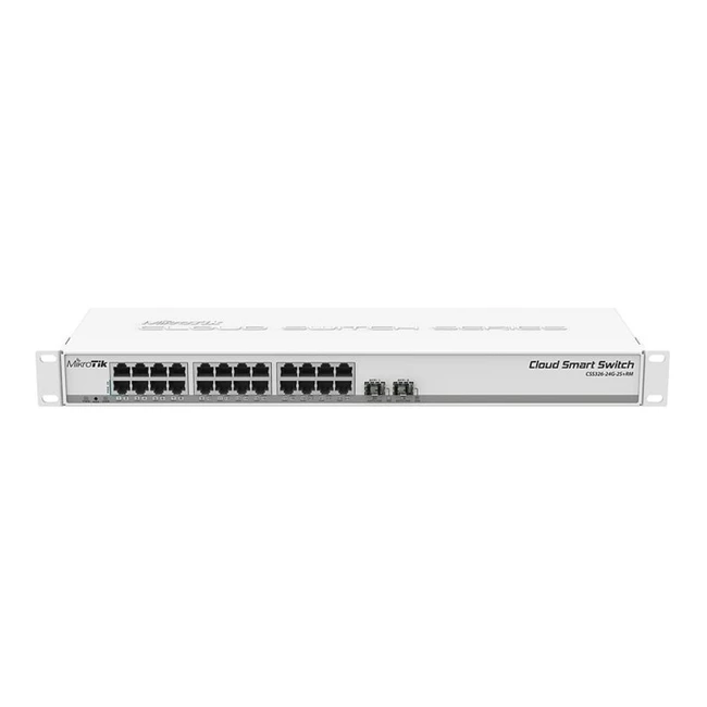 Коммутатор Mikrotik CSS326-24G-2S+RM 1000 Base-TX (1000 мбит/с), 2 SFP порта