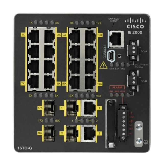 Коммутатор Cisco IE 2000 LAN Base Industrial Railmount Managed switch IE-2000-16TC-G-E 100 Base-TX (100 мбит/с), 4 SFP порта