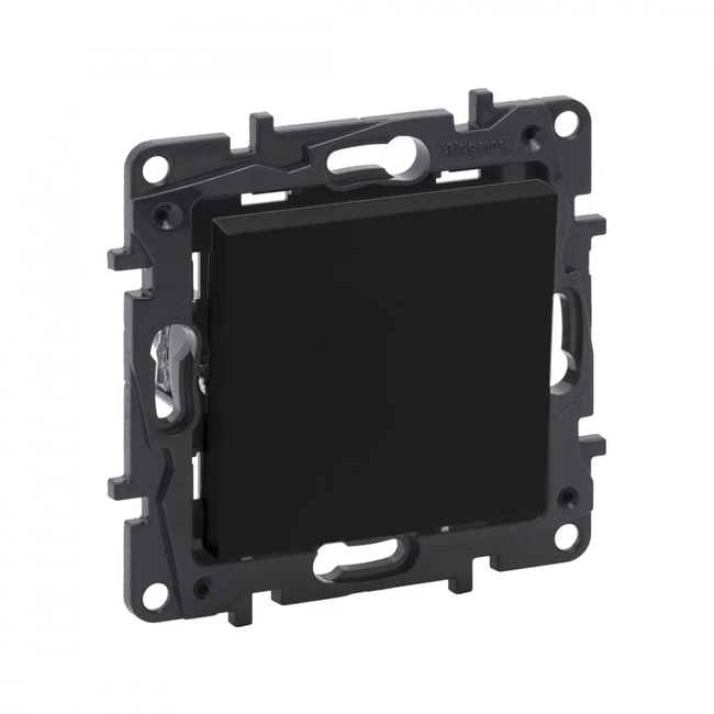 Legrand Выключатель одноклавишный Niloe Step 10А авт.клеммы Чёрный 863501