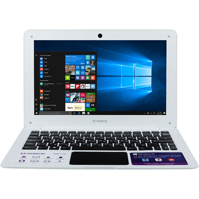 Ноутбук Irbis NB110 White (11.6 ", FHD 1920x1080 (16:9), Atom, 2 Гб, SSD)