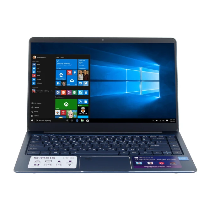Ноутбук Irbis NB133 14.1 ", FHD 1920x1080 (16:9), Celeron, 4 Гб