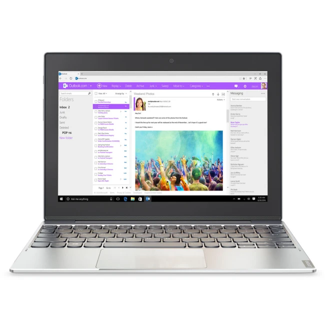 Ноутбук Lenovo MIIX 320-10ICR 80XF007VRK 10.1 ", FHD 1920x1080 (16:9), Atom, 4 Гб