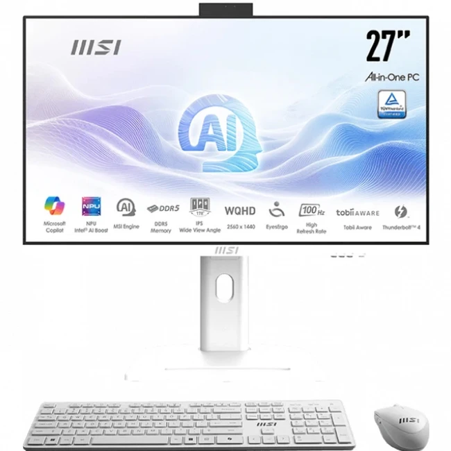 Моноблок MSI Modern AM273QP AI 1UM-095XRU 9S6-AF0112-294 27 ", Intel, Core Ultra 7, 155H, 1.4, 16 Гб, 1 Тб