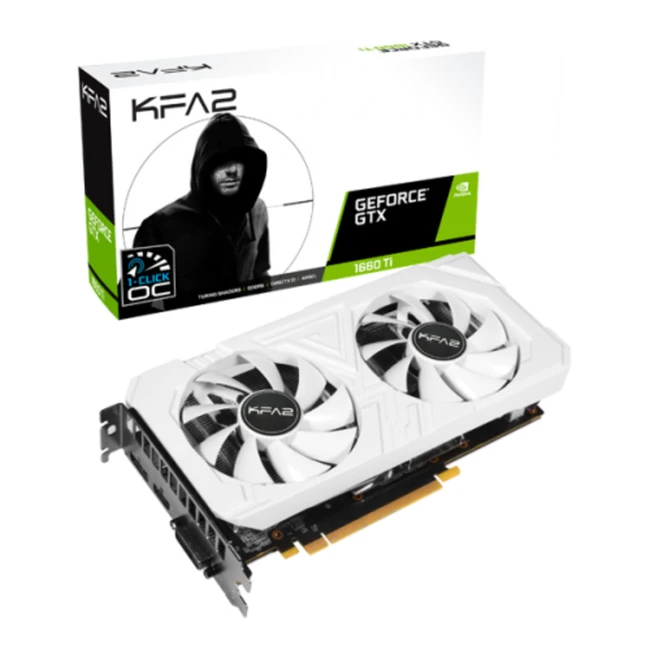Видеокарта KFA2 GeForce GTX 1660 Ti EX White (1 Click OC) 60IRL7DSZ6EK 6 ГБ