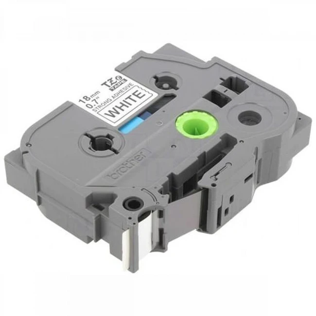 Расходный материал Brother Плёнка повышенной адгезии для наклеек Brother TZES-241 чёрный шрифт на белой основе, 18мм*8м TZES241